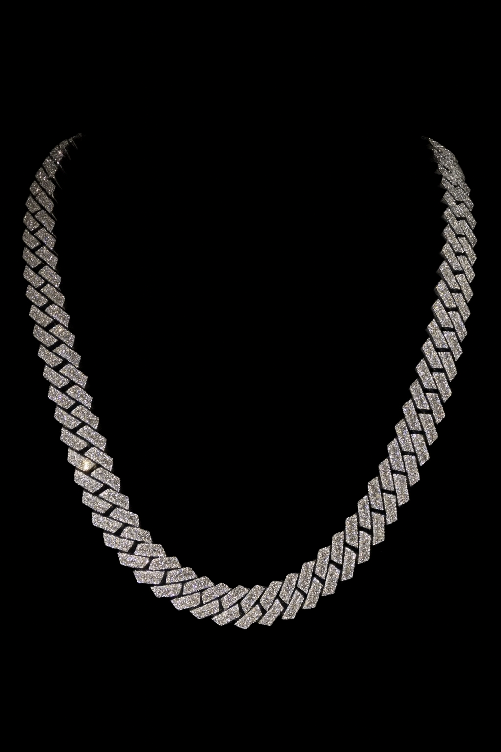 Prong Cuban Link Baguette Chain