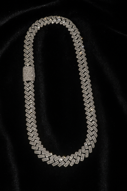 Cuban Link Chain Baguette Prong
