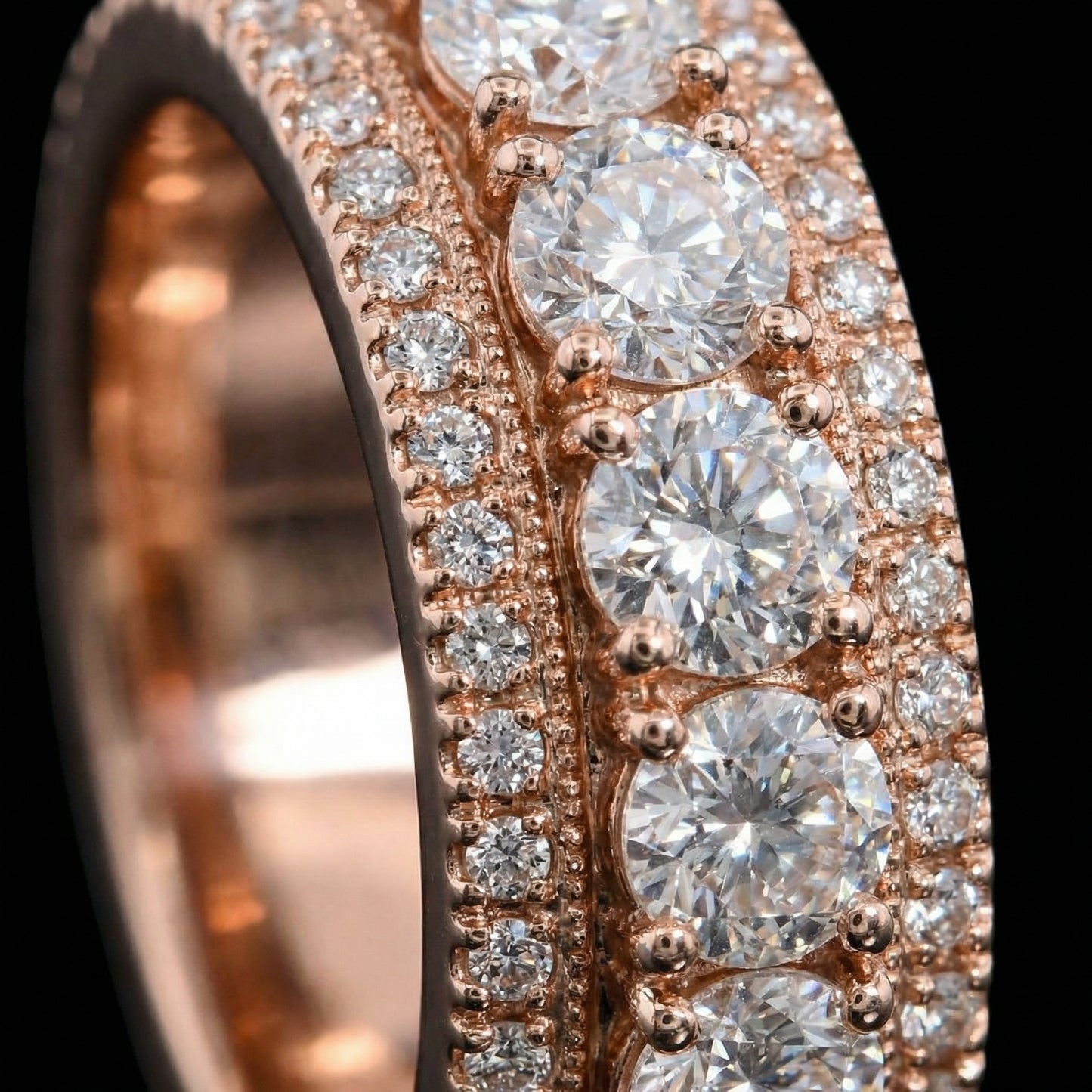 3 Row Band Ring