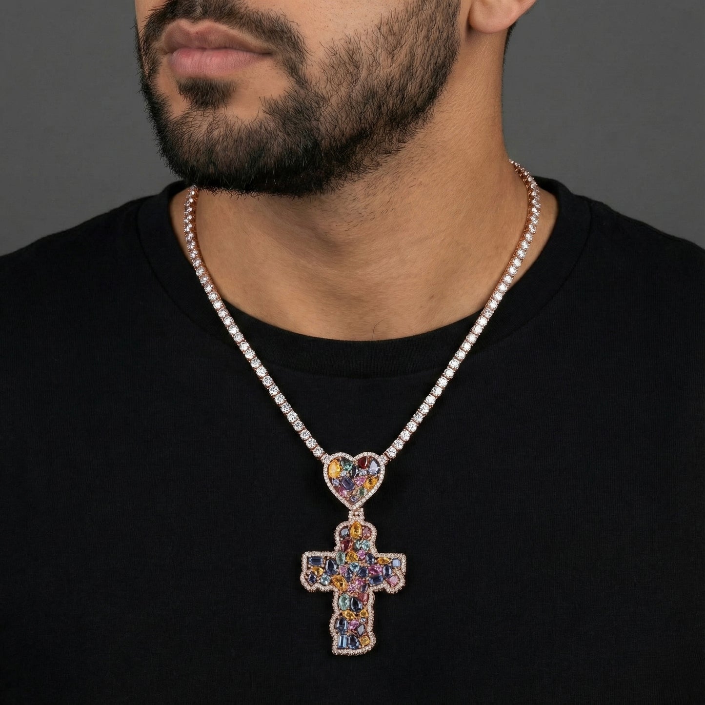 Mosaic Cross Pendant