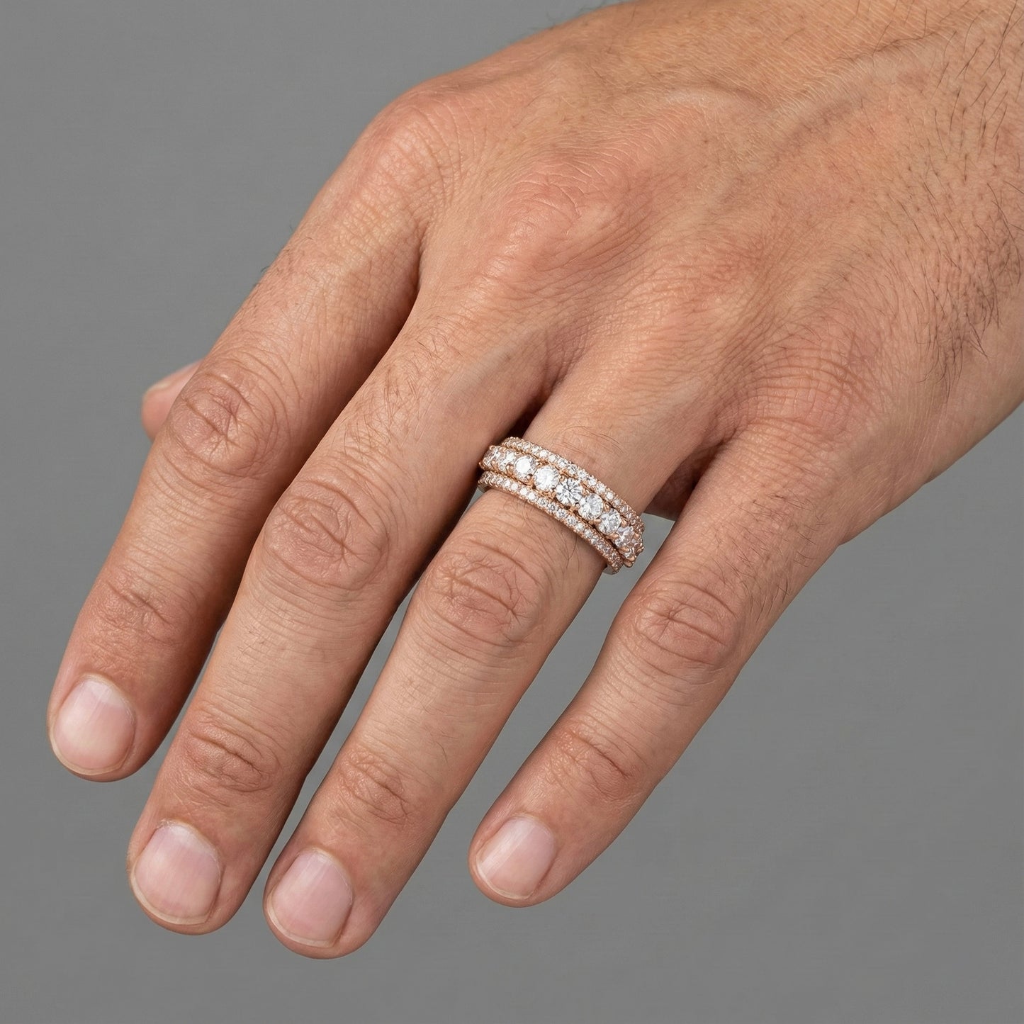 3 Row Band Ring
