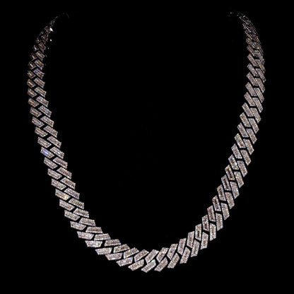 Prong Cuban Link Baguette Chain