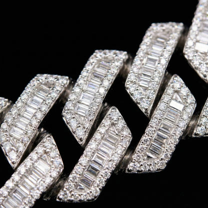 Prong Cuban Link Baguette Chain